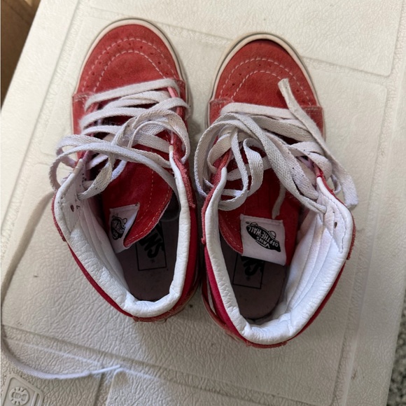 Vans Kids Red & White High-Top Skate Sneakers size 1.0 or 13 - Picture 8 of 8